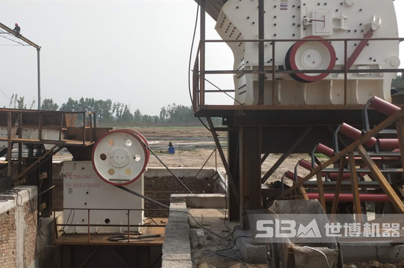 客戶石子生產(chǎn)線安裝現(xiàn)場