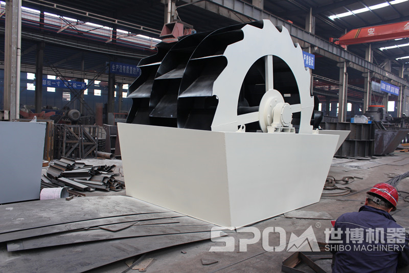 石子面洗沙設(shè)備，輪斗式洗砂機