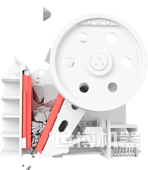 顎式破石機(jī)碾壓破碎礦石原理圖